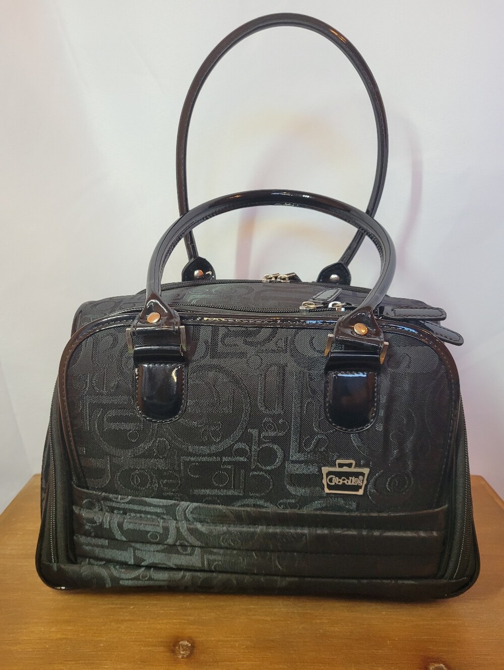 Caboodles Envy Travel Makeup Case Black Wirh Patent Trim
